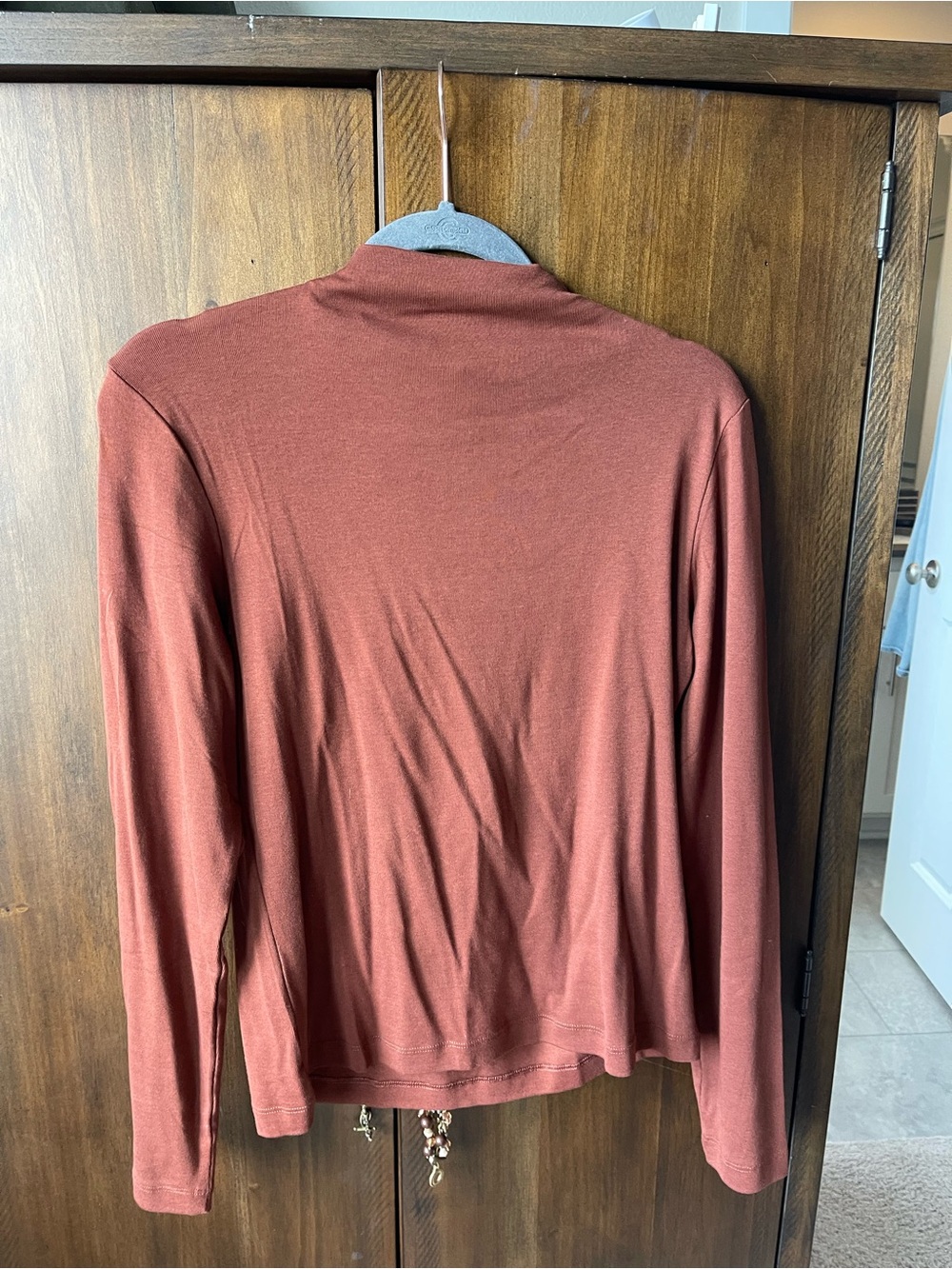 H&M Rust/brown  Crewneck Long Sleeve Top